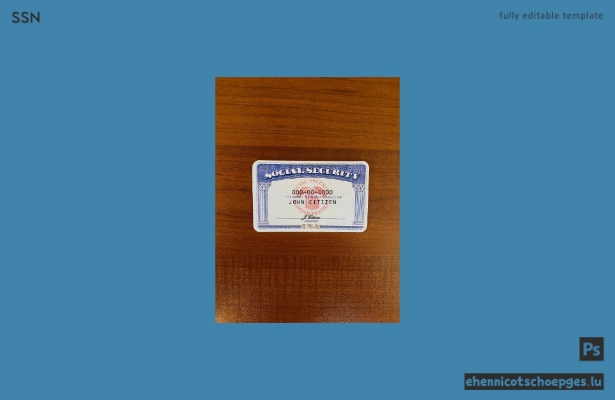 USA SSN Photolook dunkler Holztisch Hintergrund Beispielvorschau